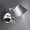 TOLOMEO FARETTO Nástěnná lampa, základna leštěný hliník stínítko matný hliník, 1x100W, E27, 230V, IP20, 230x280mm, BEZ vypínače náhled 1
