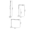 TOLOMEO TERRA MICRO Podlahový stojan s prodloužením pro stolní lampu, těleso hliník, povrch leštěný, h=1030mm, d=230mm náhled 8