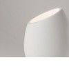 DIGENIT 50W GU10 Stolní lampa, vejcovitý tvar tělesa, základna kov, těleso sádra, povrch bílá, horní zkosený otvor, pro žárovku 50W, GU10, 230V, IP20, tř.2, rozměry d=140mm, h=170mm, vypínač na kabelu náhled 3