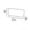 BOX EL Vestavný/instalační box pro svítidlo, materiál PVC, rozměry 231x90x80mm náhled 2