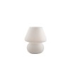 DOROTA 1x60W E27/E14 Stolní dekorativní lampa, těleso a difuzor foukané sklo bílé leptané, pro žárovku 1x60W E27, 230V, IP20, tř.2, rozměry d=225mm, v=240mm náhled 2