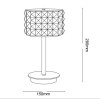 AMOR stolní 1x40W G9 Stolní dekorativní lampa, základna kov, povrch chrom, difuzor čtvercové křišťály po stranách, pískové sklo ve spodní části, pro žár. 1x40W, G9, 230V, tř.2, IP20, rozměry d=150mm, v=280mm náhled 2