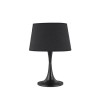 LAILA 1x60W E27 Stolní dekorativní lampa, základna kov, povrch černá, stínítko PVC potaženo textilní látkou černá, pro žárovku 1x60W, E27, 230V, IP20, tř.2, rozměry d=235mm, v=365mm náhled 2
