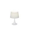 LAILA 1x60W E27 Stolní dekorativní lampa, základna kov, povrch bílá, stínítko PVC potaženo textilní látkou bílá, pro žárovku 1x60W, E27, 230V, IP20, tř.2, rozměry d=235mm, v=365mm náhled 1