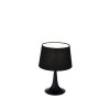 LAILA 1x60W E27 Stolní dekorativní lampa, základna kov, povrch černá, stínítko PVC potaženo textilní látkou černá, pro žárovku 1x60W, E27, 230V, IP20, tř.2, rozměry d=235mm, v=365mm náhled 1