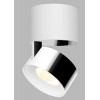 BRON C LED 11W Stropní přisazené bodové svítidlo, nastavitelný směr svícení, těleso hliník, povrch bílá/černá, LED 1x11W, 770lm, teplá 3000K, Ra80, stmív DALI/PUSH, 230V, IP20, rozměry d=77mm, výška: 98,5mm náhled 3
