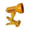 ALBILO Stolní lampa s klipem, skřipcem, těleso kov a plast, povrch žlutá, pro žárovku 1x40W, E14, 230V, IP20, tř.2. rozměry d=100mm, h=120mm. náhled 1