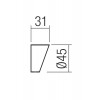 STIPATA SHADE Clona pro bodové svítidlo, těleso hliník, povrch rezivá, rozměry d=45mm, h=31mm. náhled 4