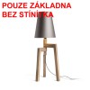 DOBO ZÁKLADNA stolní LAMPY 1x25W E27 Základna stolní lampy trojnožka, těleso dřevo dub, pro úspornou žárovku 1x25W, E27 A60, 230V, IP20, tř.1, rozměry d=370mm, h=475mm, s vypínačem na patici, stínítko SAMOSTATNĚ náhled 4