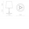 HERCENTO TL Stolní lampa, základna kov, povrch chrom, stínítko textil černá, pro žárovku 1x15W, E14, 230V, IP20, tř.1, rozměry d=132mm, h=240mm, vč vypínače na kabelu náhled 5
