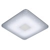SAMURAI LED 30W Stropní svítidlo, zákl plast, povrch bílá, dif sklo opál, imit hvězd, LED 1x30W, nastav teplota 3000-5500K, 2400lm, 230V, IP20, tř.1, přímé stmív LED, rozměry 425x425mm, h=60mm, vč. dálk ovládače. náhled 1