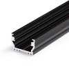 NAJA profil Vestavný, přisazený profil pro LED pásky, materiál hliník, povrch černý, max šířka LED pásků w=12mm, rozměry 14,8x10,8mm, l=2000mm náhled 1