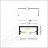 FRITILA profil Přisazený profil pro LED pásky, materiál hliník, povrch surový, max šířka LED pásků w=12mm, rozměry 6,6x14,4mm, l=4000mm náhled 7