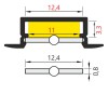 FILAGO profil Vestavný, zápustný profil pro LED pásky, materiál hliník, povrch bílý, max šířka LED pásků w=12mm, rozměry 6,6x21,3mm, l=4000mm náhled 8