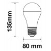 LED žárovka E27 18W A80 VÝPRODEJ LED žárovka, těleso plast bílá, difuzor plast opál, LED 18W, neutrální 4000K, 2000lm, E27, A80, 230V, tř.1, rozměry d=80mm, h=135mm náhled 2