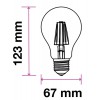 LED žárovka E27 8W 800LM VÝPRODEJ LED žárovka, těleso kov šedostříbrná, krycí sklo čiré, LED 8W, denní 6400K, 800lm, E27, A67, 230V, tř.1, rozměry d=67mm, h=123mm náhled 2