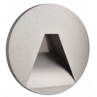 LOSIONE kryt R IV Dekorativní kryt pro vestavné svítidlo do stěny, kruhové, materiál hliník, povrch bílá/stříbrná/černá, detail trojúhelníkový výřez, rozměry d=78mm.