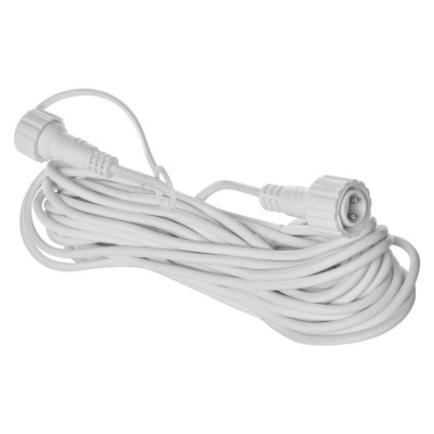 VR PROFI prodlužovací kabel 10m, bílý, IP44 VÝPRODEJ Prodlužovací kabel pro venkovní/vnitřní spojovatelné vánoční osvětlení l=10m, bílá, 30V, IP44