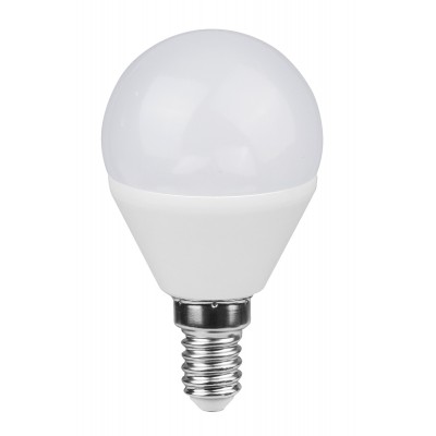 LED žárovka 5W E14 400lm teplá 3000K VÝPRODEJ Světelný zdroj LED žárovka kapková, materiál kov, difuzor plast opál, LED 5W, E14, 400lm, teplá 3000K, stmívatelná 230V, střední životnost 25.000h, rozměry d=45mm, l=80mm