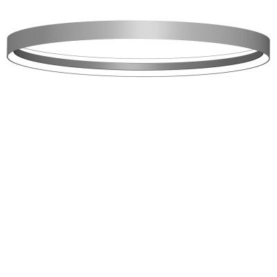 STATU Závěsné svítidlo prstenec, těleso hliník, povrch šedostříbrná, LED, 151W, neutrální 4000K, 13710lm, stmív DALI, Ra80, 230V, IP20, d=1500mm, h=106mm, sv nahoru/dolů