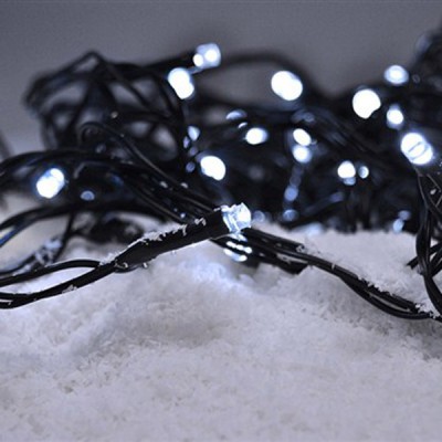 20xLED studená bílá 3m na baterie 2xAA VÝPRODEJ Vánoční osvětlení vnitřní na stromeček dekorace řetěz 20xLED, studená denní, délka svítící části 3m,  rozteč LED 15cm, svítí stále, napájení 3xAA baterie, I