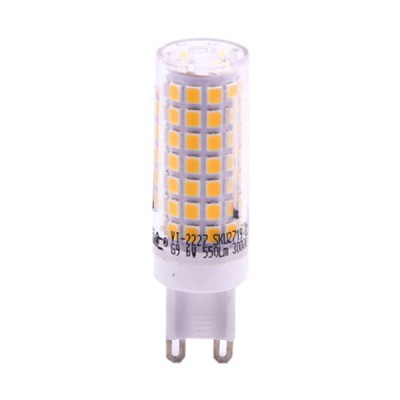 LED žárovka G9 6W 550LM VÝPRODEJ LED žárovka, těleso plast bílá, krycí plast transparentní, LED 6W, neutrální 4000K, 550lm, G9, 230V, rozměry d=19mm, h=68mm