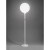 CASTORE TERRA 35 Stojací lampa, základna kov, povrch bílá, difuzor sklo opál bílé, pro žárovku 1x150W, E27, 230V, IP20, d=350mm, h=1820mm, se stmívačem