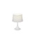 LAILA 1x60W E27 Stolní dekorativní lampa, základna kov, povrch bílá, stínítko PVC potaženo textilní látkou bílá, pro žárovku 1x60W, E27, 230V, IP20, tř.2, rozměry d=235mm, v=365mm