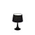 LAILA 1x60W E27 Stolní dekorativní lampa, základna kov, povrch černá, stínítko PVC potaženo textilní látkou černá, pro žárovku 1x60W, E27, 230V, IP20, tř.2, rozměry d=235mm, v=365mm