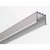 Vestavný úzkorámečkový profil materiál hliník, povrch elox šedostříbrná, pro LED pásek šířky max w=24mm, rozměry l=1m, 2m, 3m, šířka vč límce 30mm, h=24mm