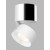 BRON C LED 11W Stropní přisazené bodové svítidlo, nastavitelný směr svícení, těleso hliník, povrch chrom/bílá, LED 1x11W, 770lm, teplá 3000K, Ra80, stmív DALI/PUSH, 230V, IP20, rozměry d=77mm, výška: 98,5mm