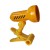 ALBILO Stolní lampa s klipem, skřipcem, těleso kov a plast, povrch žlutá, pro žárovku 1x40W, E14, 230V, IP20, tř.2. rozměry d=100mm, h=120mm.