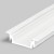 GLAUX profil 14 Vestavný, zápustný profil pro LED pásky, materiál hliník, povrch bílý, max šířka LED pásků w=14mm, rozměry 28x8mm, l=4000mm