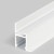 FUMARIA profil Rohový vestavný profil pro LED pásky pro osvětlení podél stěny místnostl, materiál hliník, povrch bílý, max šířka LED pásků w=14mm, rozměry 33,4x24,9mm, l=4000mm, svítí dolů