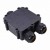 Voděodolná rozbočovací kabelová krabice, materiál plast černá, pro 3 kabely d=8-12mm, vodiče 4x0,5-4mm2, 230V, IP68, rozměry 126.8x93.3x35.3mm