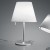 MELAMPO TAVOLLO Stolní lampa, těleso hliník, povrch šedostříbrná, klobouk náklopný, materiál textil povrch šedostříbrná, pro žárovku 2x75W, E27, 230V, IP20, h=580mm, klobouk d=350mm