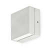 MILES - Nástěnné svítidlo, včetně světelného zdroje, materiál hliník, barva hliník, kryt sklo opálové, 1x3W, LED 87lm, studená denní bílá 4000K, 230V, IP20, rozměry 40x80x80mm.