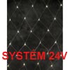Vánoční osvětlení venkovní LED síť kužel, spojovatelný SYSTÉM 24V, 208x teplá bílá LED, 24V, rozměry sítě 0,7x2x3m, transparentní kabel