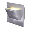 Nástěnné LED svítidlo AGUDO, svítí jedním směrem, materiál hliník kartáčovaný, 1x3W, LED, teplá bílá 3000K, 230V, IP20, rozměry 105x105x55mm.
