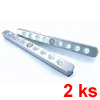 Přisazené LED svítidlo LUCKYLINE, set 2 ks, se senzorem pohybu, barva matná stříbrná, 1,8W, LED, studená denní bílá 4000K, 230V, IP20, rozměry 210x20x17mm.