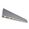 Nástěnné LED svítidlo SQUARE, svítí dvěma směry, materiál hliník, barva matná stříbrná, 24W, LED, studená denní bílá 6000K, 3000-6000K, 230V, IP20, rozměry 900x120x60mm.