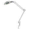 LENSIA - Stolní lampa s lupou zvětšení 3/12 dioptrie, těleso kov, povrch , 48 LED 0,09W (4,32W), 230V, IP20, dvě ramena 650 a 750mm, s vypínačem, úchyt stolní svěrka