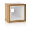 DENA - Stolní lampa, materiál kov, dřevo, barva dřevo tmavé, světlé, 2x2,5W, LED, teplá bílá 2700K, 370lm, 230V, IP20, rozměry 125x125mm, h=125mm, s vypinačem.