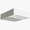 Nástěnné světlo FLAT TIP 8, základna stříbrnošedá/bílá, 8x LED=16W, 4300K, 230V, IP40, 180x150x43mm