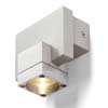 CASSO UP RED - Nástěnné LED svítidlo CASSO UP, jednopaprskové, materiál masivní hliník, 1x1W, LED, 230V/350mA, IP20, rozměry 80x80x58mm.