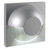 Nástěnné svítidlo DACU LED, stříbrnošedé, 2xLED 1W, bílá/teplá bílá/žlutá/modrá, 230V/350mA, IP44, 130x130x65mm