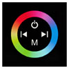 LED RGB EFFECT 2 - Dotyková ovládací jednotka na stěnu pro plynulé řízení LED barevného RGB osvětlení (červená, zelená, modrá), 12-24VDC, max. 4A/kanál, montáž na krabici KU68