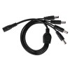 ROZBOČOVACÍ KABEL 1/4 5,5X2,1MM Kabel rozbočovací konektor 5,5x2,1mm 1/4, 1x samice / 4x samec, pro napájení LED osvětlení náhled 1