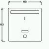 Základna a příchytka Kryt stmívače bílý tlačítkového ovladače s IR přijímačem se symbolem I/O. náhled 1