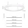 CIRCUM THIN závěsné Závěsné svítidlo z hliníkového profilu tvar prstenec, povrch černá, difuzor opál, LED 176W, 21120lm, neutr 4000K, 230V, IP20, 3000x75x70mm, vč. lank záv l=2000m, lze zkr. nap kab SAMOST náhled 5